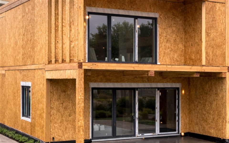 Casa pré-fabricada em Figueira da Foz, Portugal - recorte real de detalhe interior do projeto